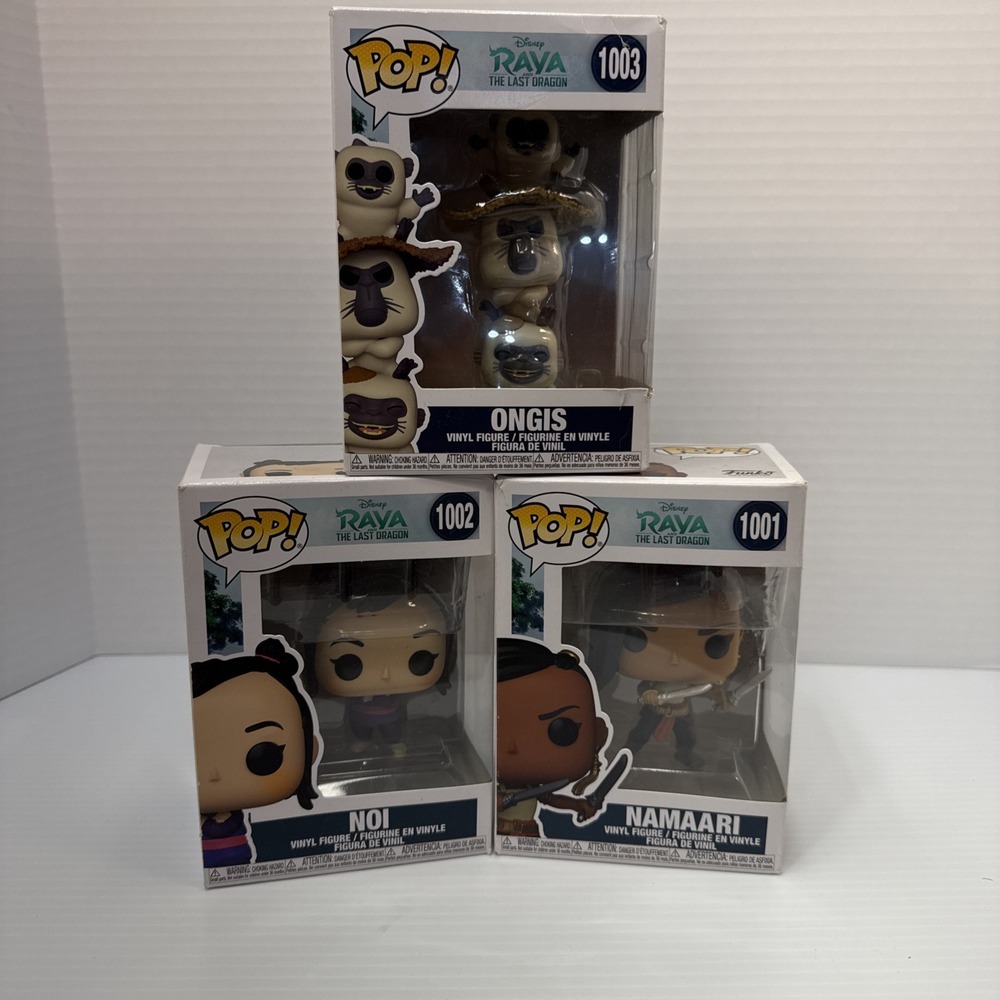 Funko - POP Disney: Raya and The Last Dragon - Namaari 1001, Noi-1002, Ongis